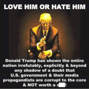 Donald Trump has shown the entire nation irrefutably & beyond any shadow of doubt that US govt & their media propagandists are corrupt to the core & NOT worth a s***!