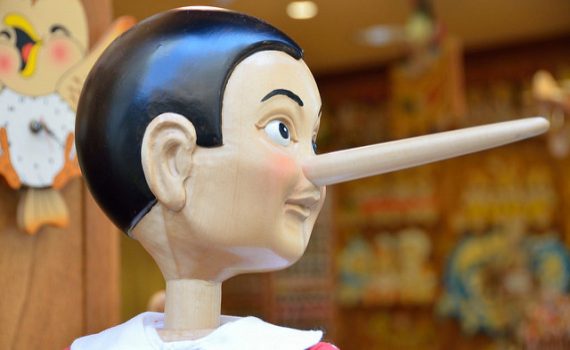 Pinocchio's nose growing